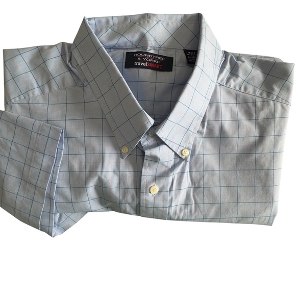 Roundtree & Yorke Travel Smart 3XT Short Sleeve Button Up Shirt - Picture 1 of 3
